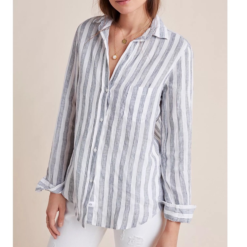 Grayson frank & eileen The Hero Striped Button Down Shirt Cotton 04 Large